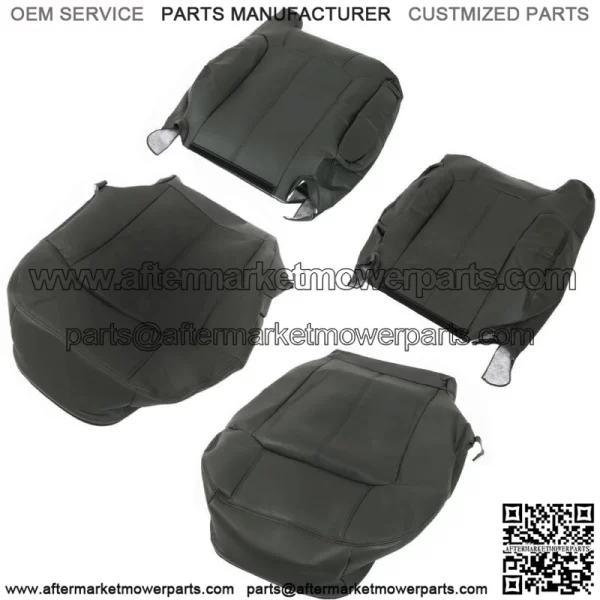 Seat Cover For 1999-2002 Chevy Silverado&GMC Sierra Leather Graphite Both Side - Image 5