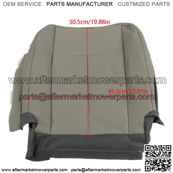 For 2007-2015 Ford Expedition XLT, EL XLT Driver Bottom Leatherette Seat Gray - Image 3