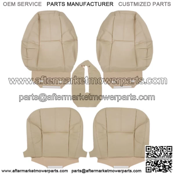 Seat Cover For Chevy Tahoe GMC Sierra 2007-2014 Front Both Side Bottom&Top Tan - Image 3