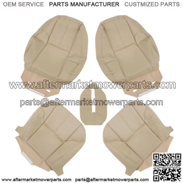 Seat Cover For Chevy Tahoe GMC Sierra 2007-2014 Front Both Side Bottom&Top Tan - Image 4