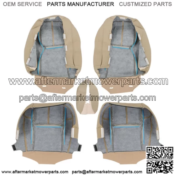 Seat Cover For Chevy Tahoe GMC Sierra 2007-2014 Front Both Side Bottom&Top Tan - Image 5