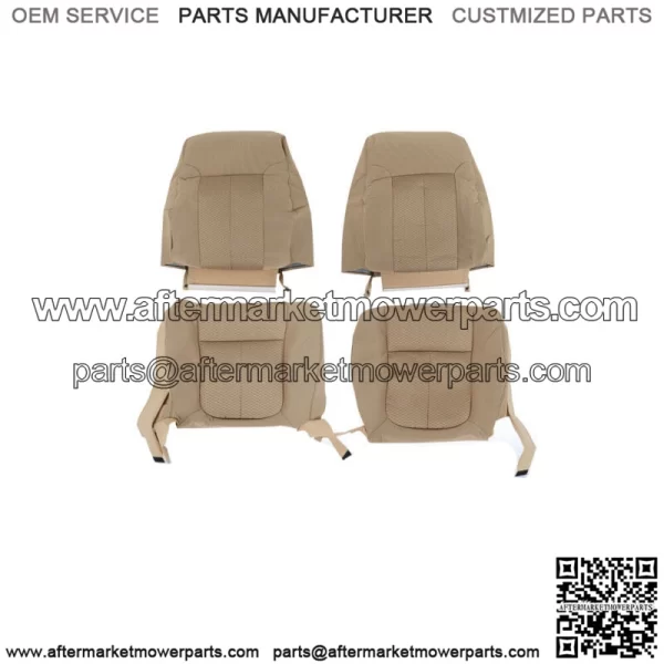 Seat Cover Driver&Passenger Bottom&Top Cloth Tan For Ford F150 XLT 2011-2014