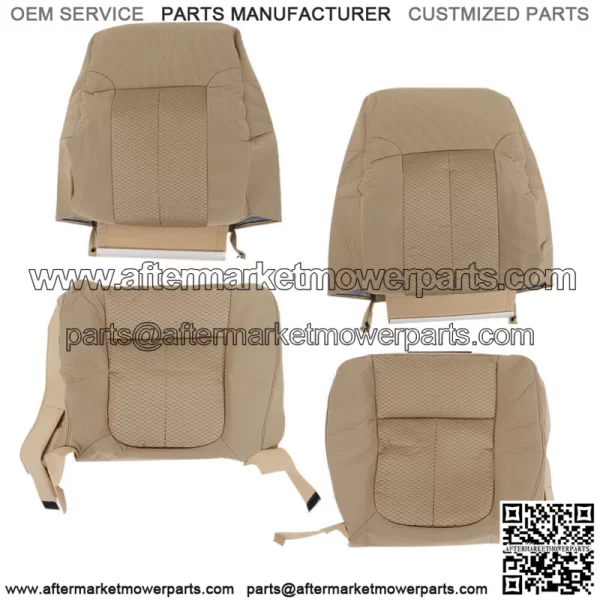 Seat Cover Driver&Passenger Bottom&Top Cloth Tan For Ford F150 XLT 2011-2014 - Image 3