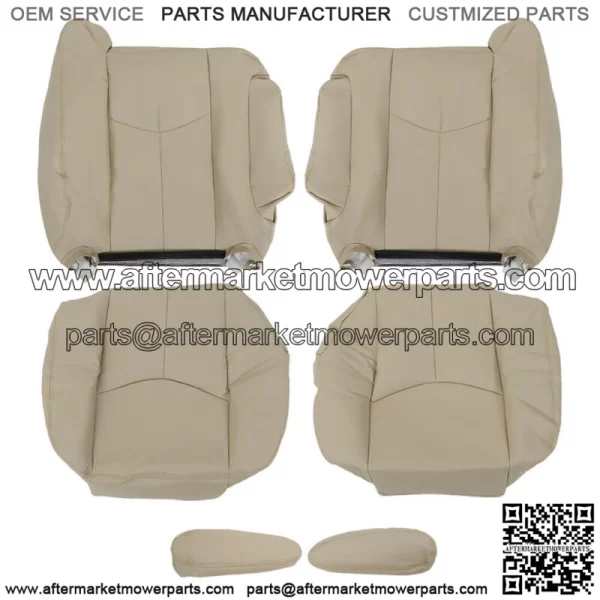 Seat Cover Light Tan For 2003-2005 2006 Chevy Tahoe GMC Yukon Driver&Passenger - Image 4