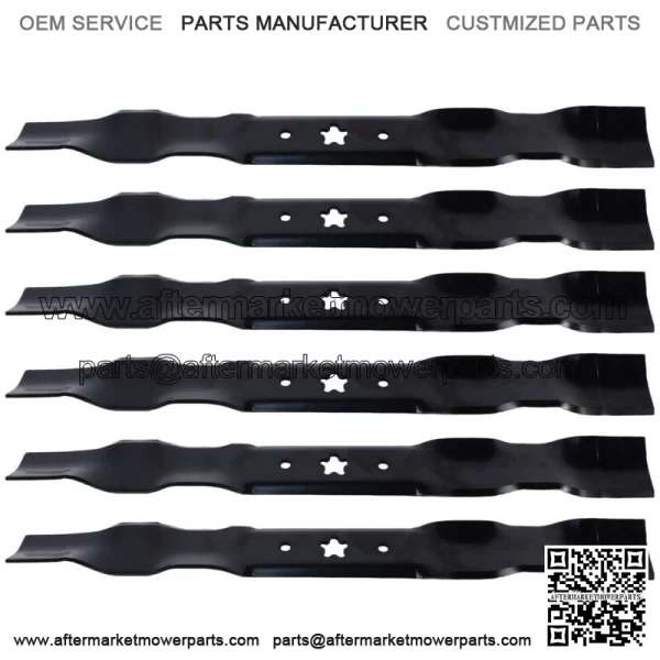 6 Mower Blades Mulching for Poulan 531307223 42" Decks