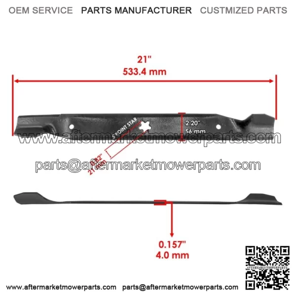 91724676 917532422719 917532424752 Blade for Poulan Husqvarna AYP - Image 2