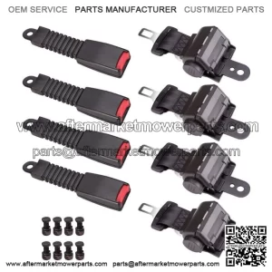 Set of 4 42" Retractable Golf Cart Seat Belts Lap For EZGO/Yamaha/Club Car