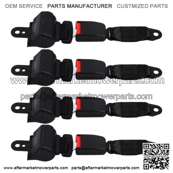 4 Pcs Universal Retractable Golf Cart Seat Belts Laps for EZGO Yamaha Club Car