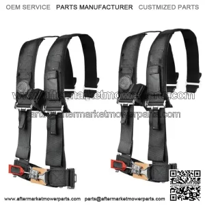 Seat Belt Harness 4 Point 2" Padded Black Polaris RZR XP S 4 1000 PAIR For: More than one vehicle