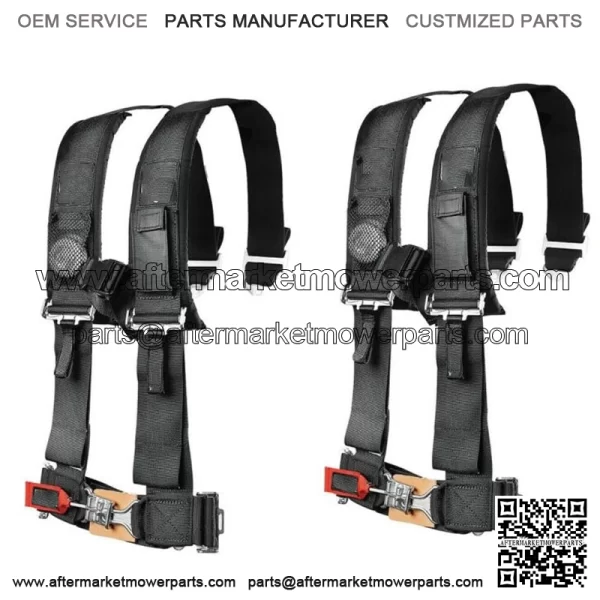 Seat Belt Harness 4 Point 2" Padded Black Polaris RZR XP S 4 1000 PAIR For: More than one vehicle