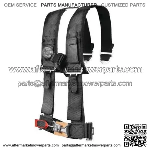3" 4pt Harness Seat Belt w/Sewn Pads Black Polaris Can-Am Kawasaki For: More than one vehicle