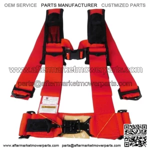 4 Point 3" Harness Can-Am Maverick Commander Defender X3 1000 800 RED For: More than one vehicle