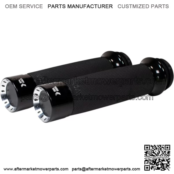 Khrome Werks Turbine Contour Grips Pair Set Black TBW Harley Touring Softail 08+ (For: Harley-Davidson)