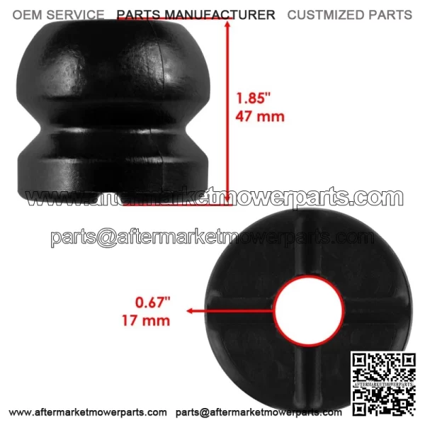 Front Strut Bottom Pivot Ball w/Bumper for Polaris Sportsman 570 4x4 EFI 2014-19 For: Polaris Sportsman 570 - Image 3
