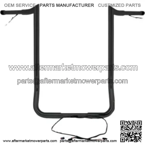 Yaffe Wired 16" Black Monkey Bagger Ape Hangers Bars Handlebars Harley Touring B (For: Harley-Davidson)