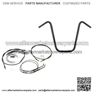 Black 14 Apehanger Apes Handlebars Cable Extension Install Kit Harley Dyna (For: Harley-Davidson)