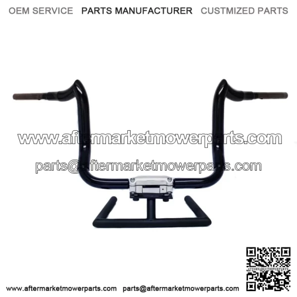 KST Kustoms Denim Satin Black 12" Bison Bagger Handlebars Bars Harley Touring (For: Harley-Davidson)