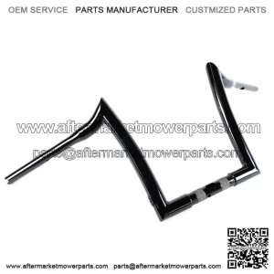Factory 47 Signature Ape Hanger Handlebars 12" 1-1/4" Black Harley FLTR 15-22 (For: Harley-Davidson)