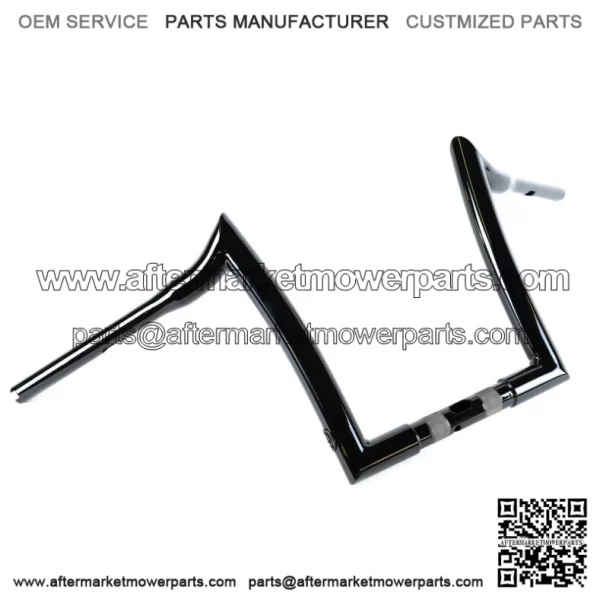 Factory 47 Signature Ape Hanger Handlebars 12" 1-1/4" Black Harley FLTR 15-22 (For: Harley-Davidson)
