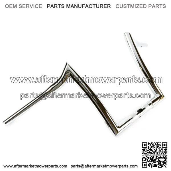 Factory 47 Signature Ape Hanger Handlebars 12" 1-1/4" Chrome Harley FLTR 15-22 (For: Harley-Davidson)