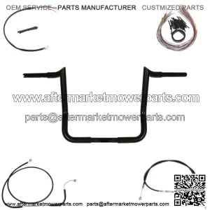 Yaffe Black 12" Monkey Handlebar Package 08-13 Harley Street Electra Glide ABS (For: Harley-Davidson)