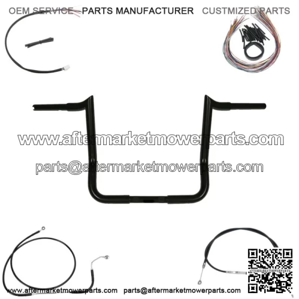 Yaffe Black 12" Monkey Handlebar Package 08-13 Harley Street Electra Glide ABS (For: Harley-Davidson)