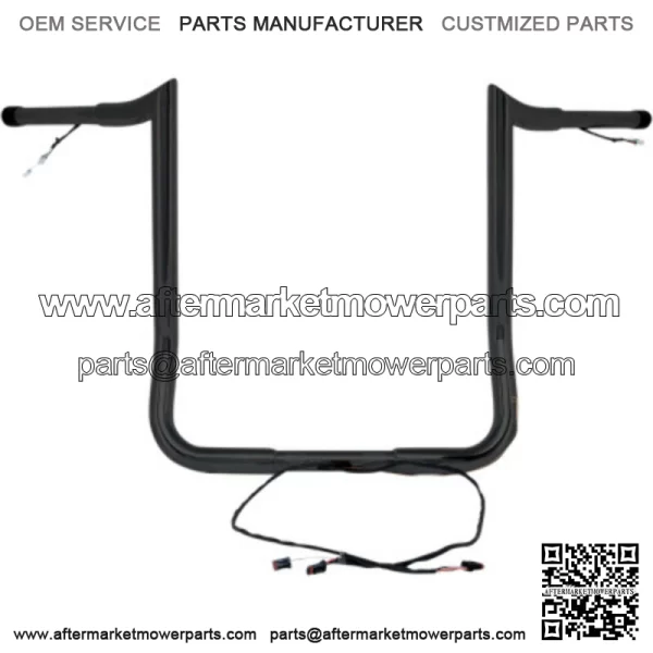 Yaffe Wired 12" Black Monkey Bagger Ape Hangers Bars Handlebars Harley Touring B (For: Harley-Davidson)