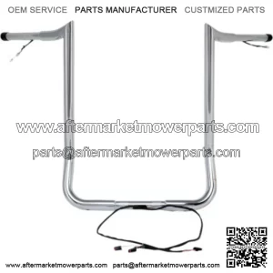 Yaffe Wired 14" Chrome Monkey Bagger Ape Hangers Bars Handlebars Harley Touring (For: Harley-Davidson)