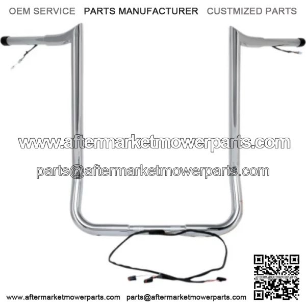 Yaffe Wired 14" Chrome Monkey Bagger Ape Hangers Bars Handlebars Harley Touring (For: Harley-Davidson)