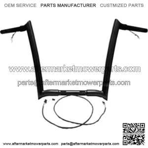 Yaffe Wired 12" Black OEM Monkey Ape Hangers Bars Handlebars Harley Touring FLTR (For: Harley-Davidson)