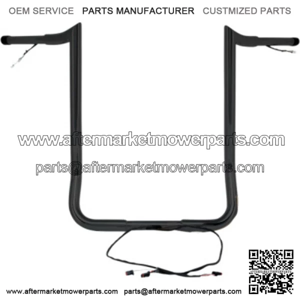 Yaffe Wired 14" Black Monkey Bagger Ape Hangers Bars Handlebars Harley Touring (For: Harley-Davidson)