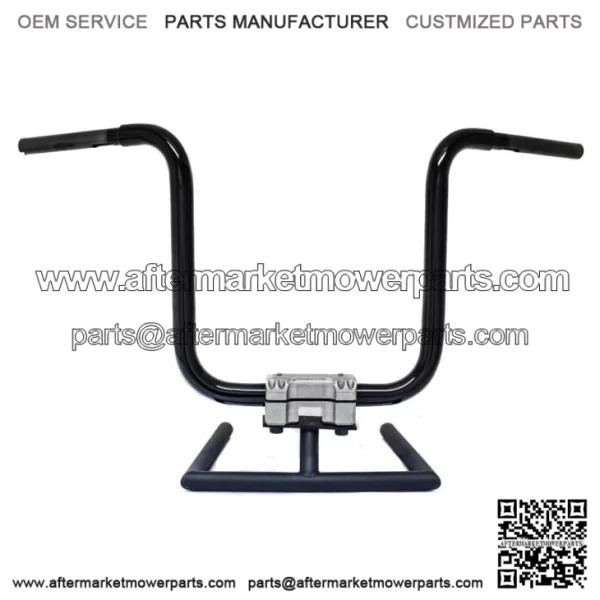 KST Kustoms Gloss Black 12" Straight Jacket Handlebars Bars Harley FLTR 1.25" (For: Harley-Davidson)