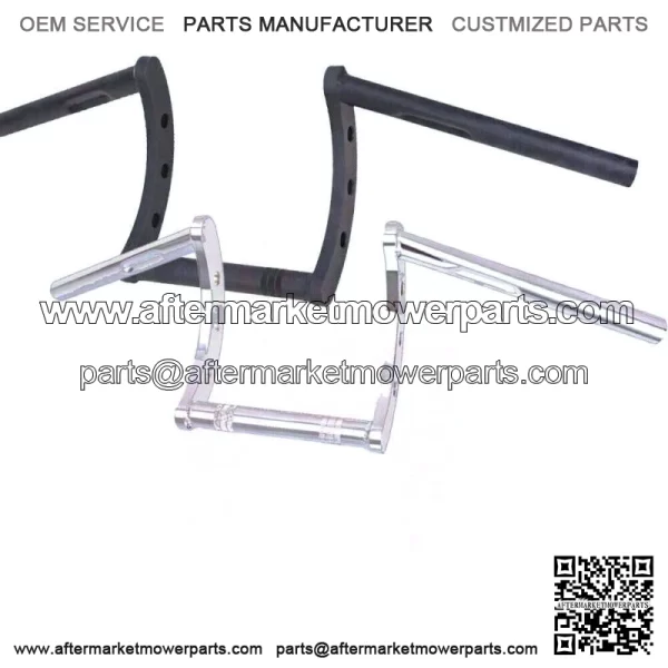 Chrome Black 1 " Drag Handlebars Z- Bar For Harley Touring Dyna Softail Custom (For: Harley-Davidson)
