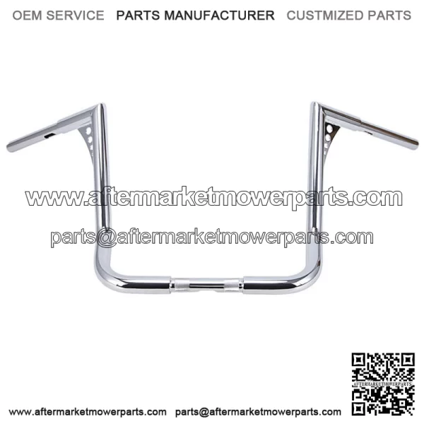 Chrome 16" Rise Hanger Handlebars For Harley Touring FLHT FLHTC 1982-2021 (For: Harley-Davidson)