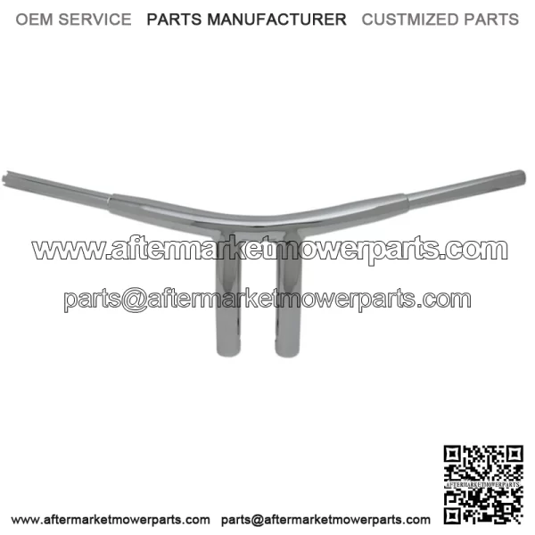 8" Chrome Radius T-Bar Handlebars for Harley Davidson
