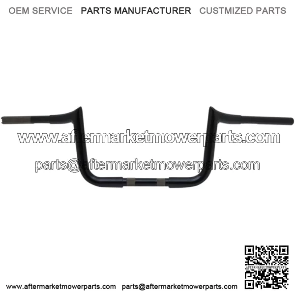 Gloss Black 10" Prime Ape 1-1/4" Motorcycle Handlebars for Harley