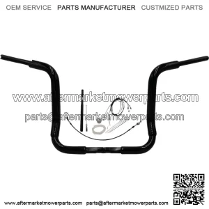 Black 14" Round Top Handlebar Kit 2021-2022 Harley Touring FLHT CVO
