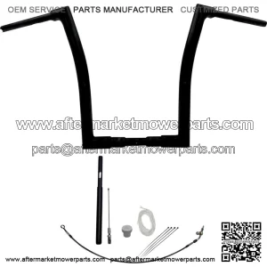 Black 16" Flat Top Handlebar Kit 2021-2022 Harley Touring FLT CVO