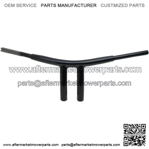 8" Gloss Black Radius T-Bar Handlebars for Harley Davidson