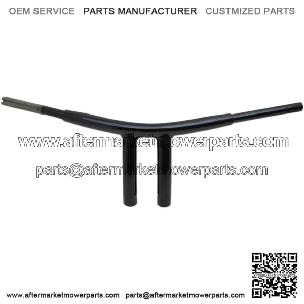 8" Gloss Black Radius T-Bar Handlebars for Harley Davidson