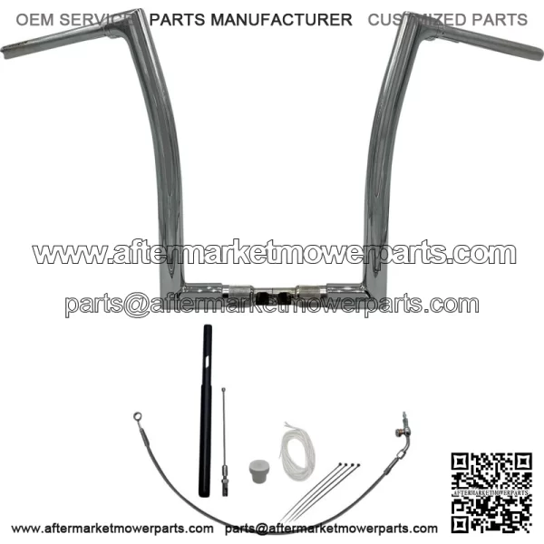 Chrome 16" Flat Top Handlebar Kit 2021-2022 Harley Touring FLTR CVO