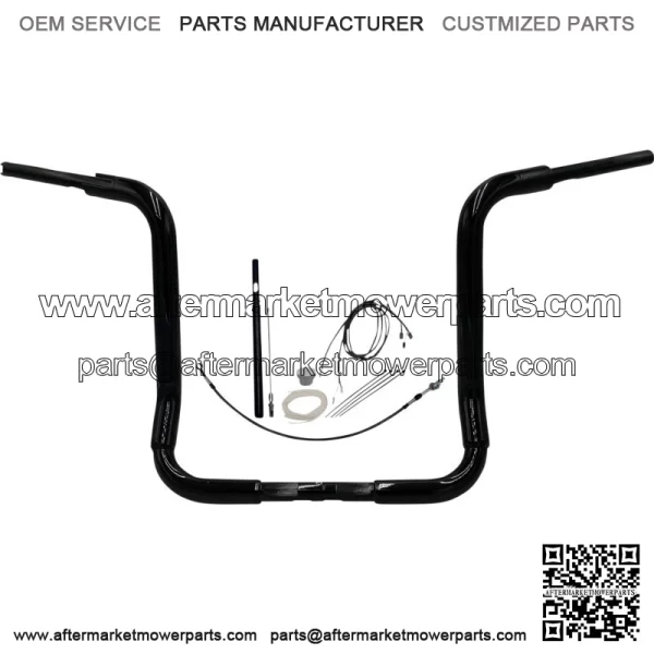 Black 16" Round Top Handlebar Kit 2021-2022 Harley Touring FLH CVO