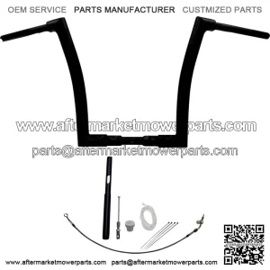 Black 14" Flat Top Handlebar Kit 2021-2022 Harley Touring FLTR CVO
