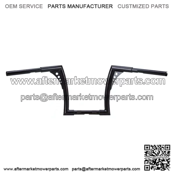 12" Rise Vivid Black Hangers Handlebars For Harley Softail Dyna Sportster XL