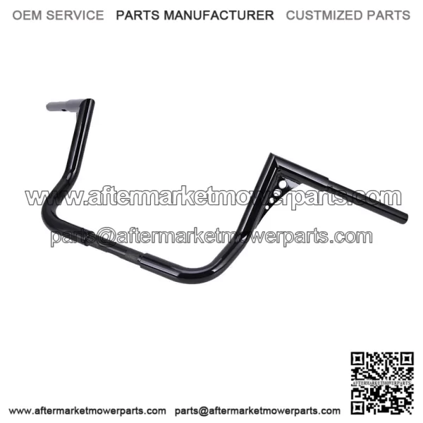 12" Rise Glossy Black Handlebars For Harley Touring Electra Glide 1982-2021