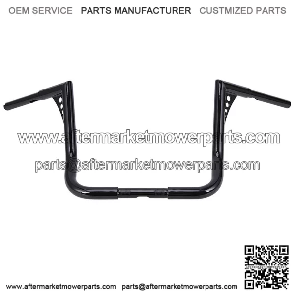 14" Rise Glossy Black Handlebars For Harley Touring Electra Glide 1982-2021