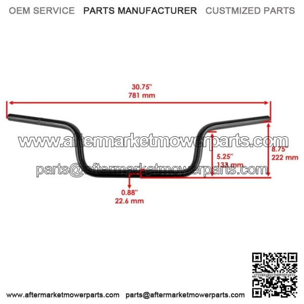 Handle Bar 7/8" for Polaris Sportsman 800 2006 2007 2008 2009 2010 2011-2014 For: Polaris Sportsman 800 - Image 2