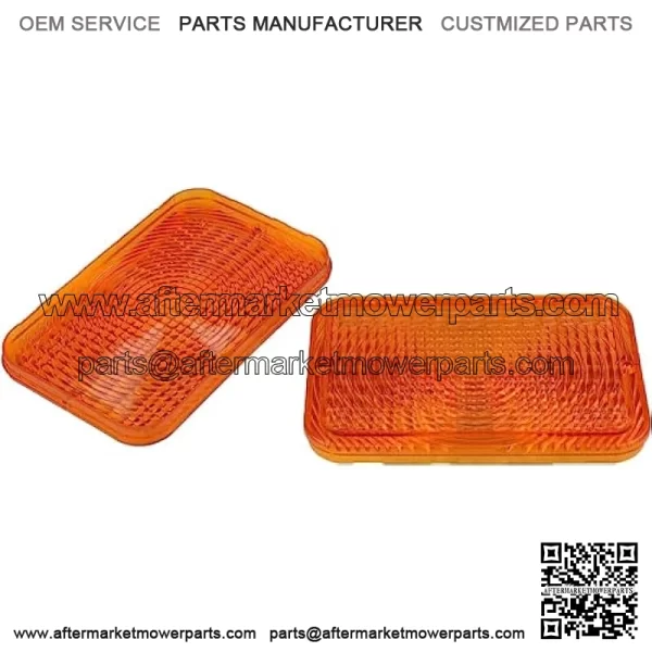 Replacement Amber Lens RE70020 Fits John Deere 210K 210LE 2210 3120 4100 4200 4500 5200 5400 Tractor (Set of 2)