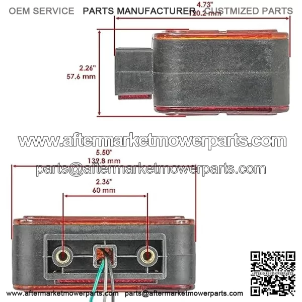 Left Taillight Assembly Compatible with John Deere 4105 4200 4300 4400 4500 4600 LVA14365 - Image 2