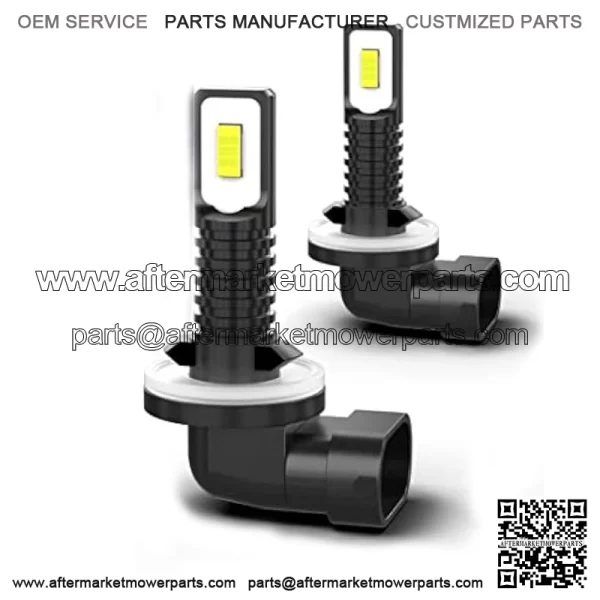 For John Deere 3520 cab tractor Bright White Max 50W 6000K High Power 881 LED Fog Light Bulbs 889 898 886 894 Bulbs and Play Pack of 2